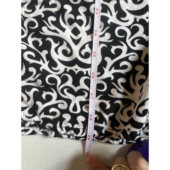 women's tunic black Batik Pattern 3/4 sleeve bohemian V Neck Pullover - Picture 10 of 10